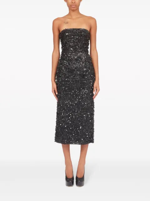 Maison Margiela vestido midi con lentejuelas - imagen 2