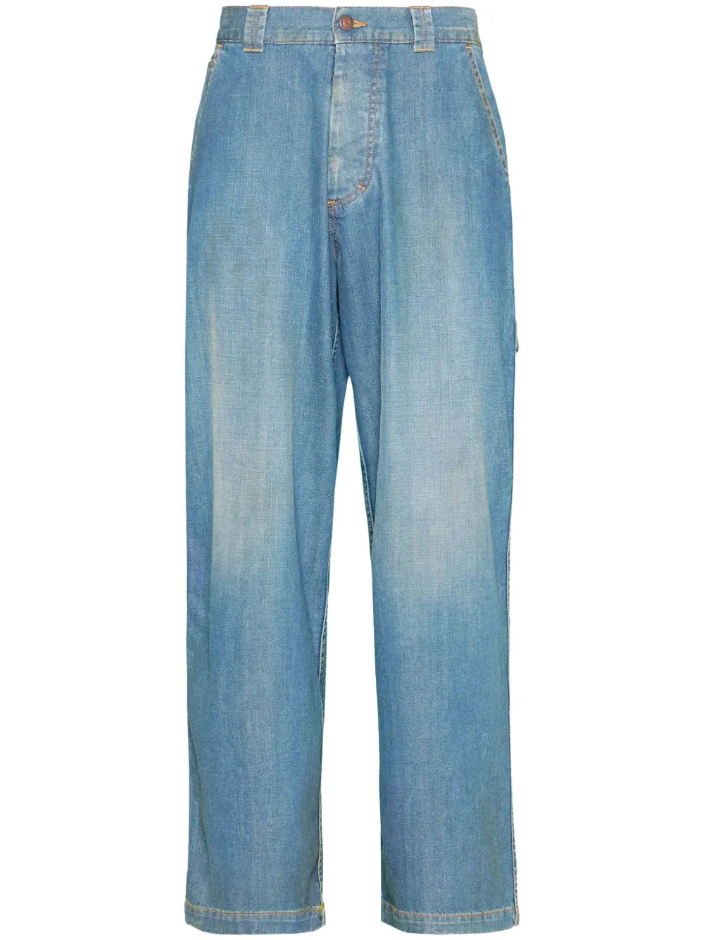 Maison Margiela jeans anchos con tiro medio - Azul - imagen 1