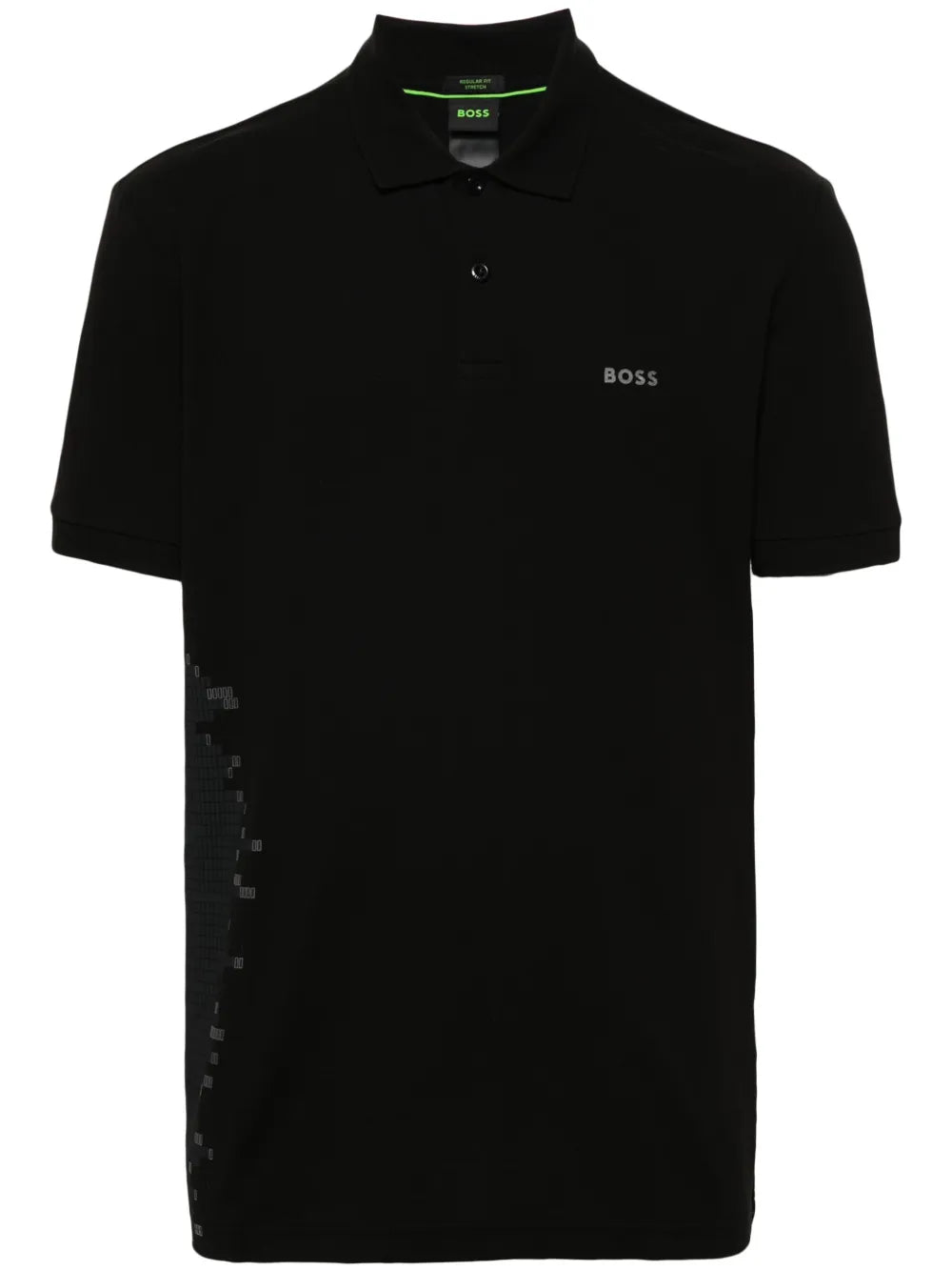 BOSS playera tipo polo de piqué con logo engomado