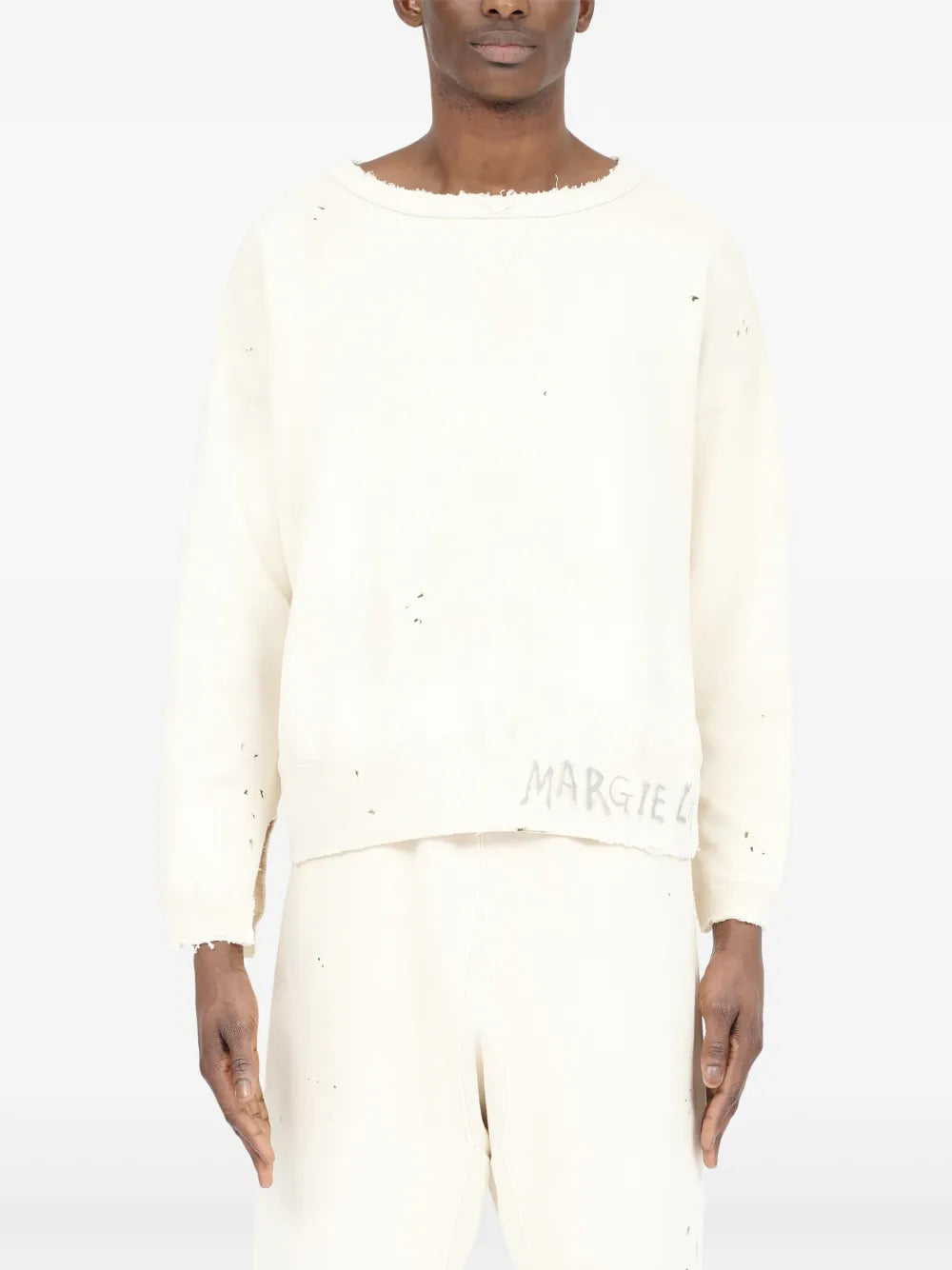 Maison Margiela sudadera Handwritten - Blanco - imagen 2