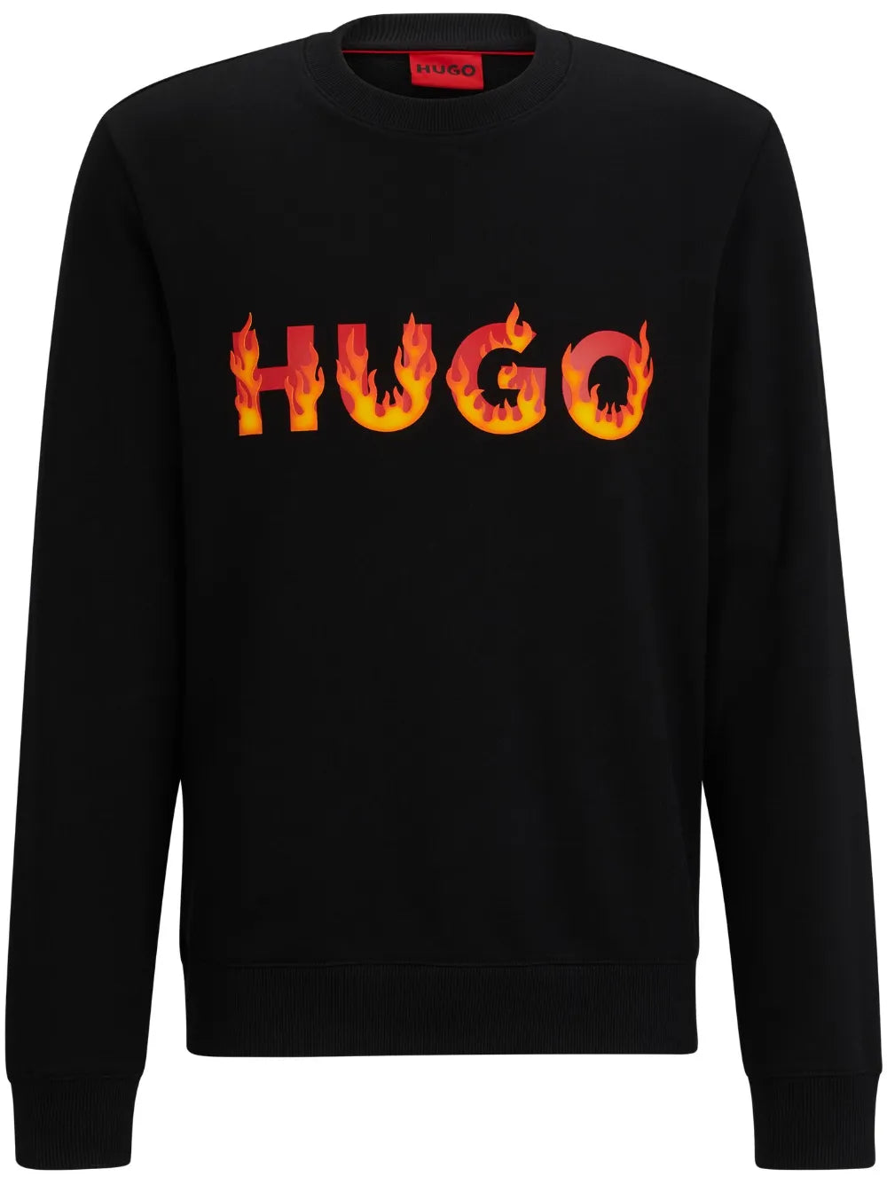 HUGO sudadera Flames con logo estampado