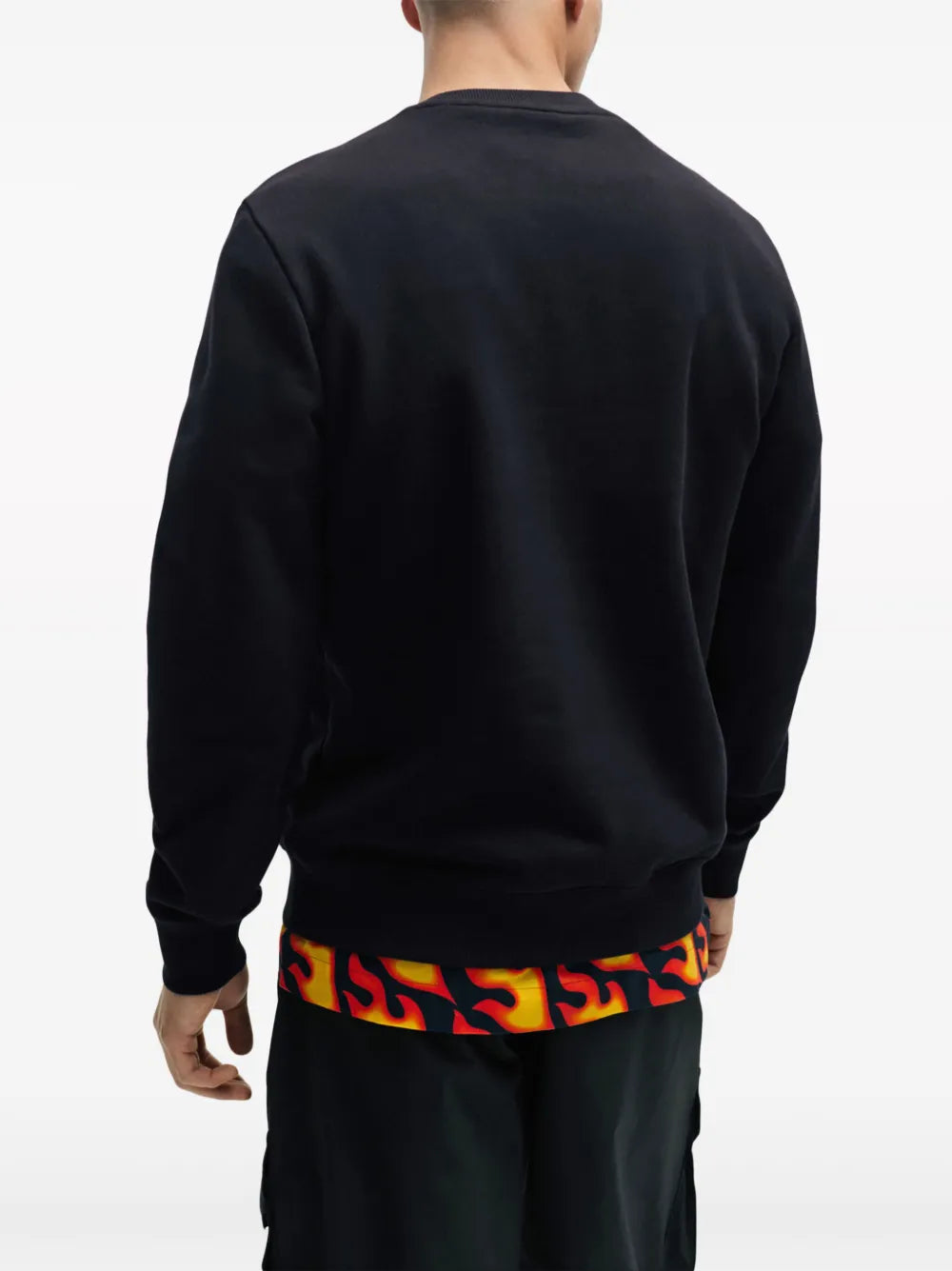 HUGO sudadera Flames con logo estampado