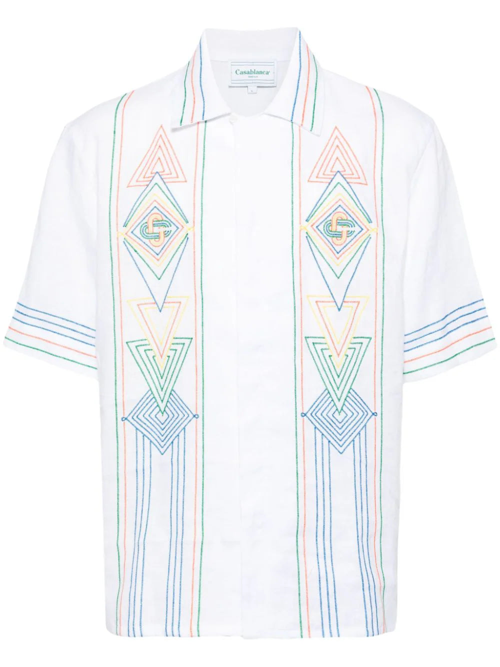 Casablanca camisa manga corta bordada