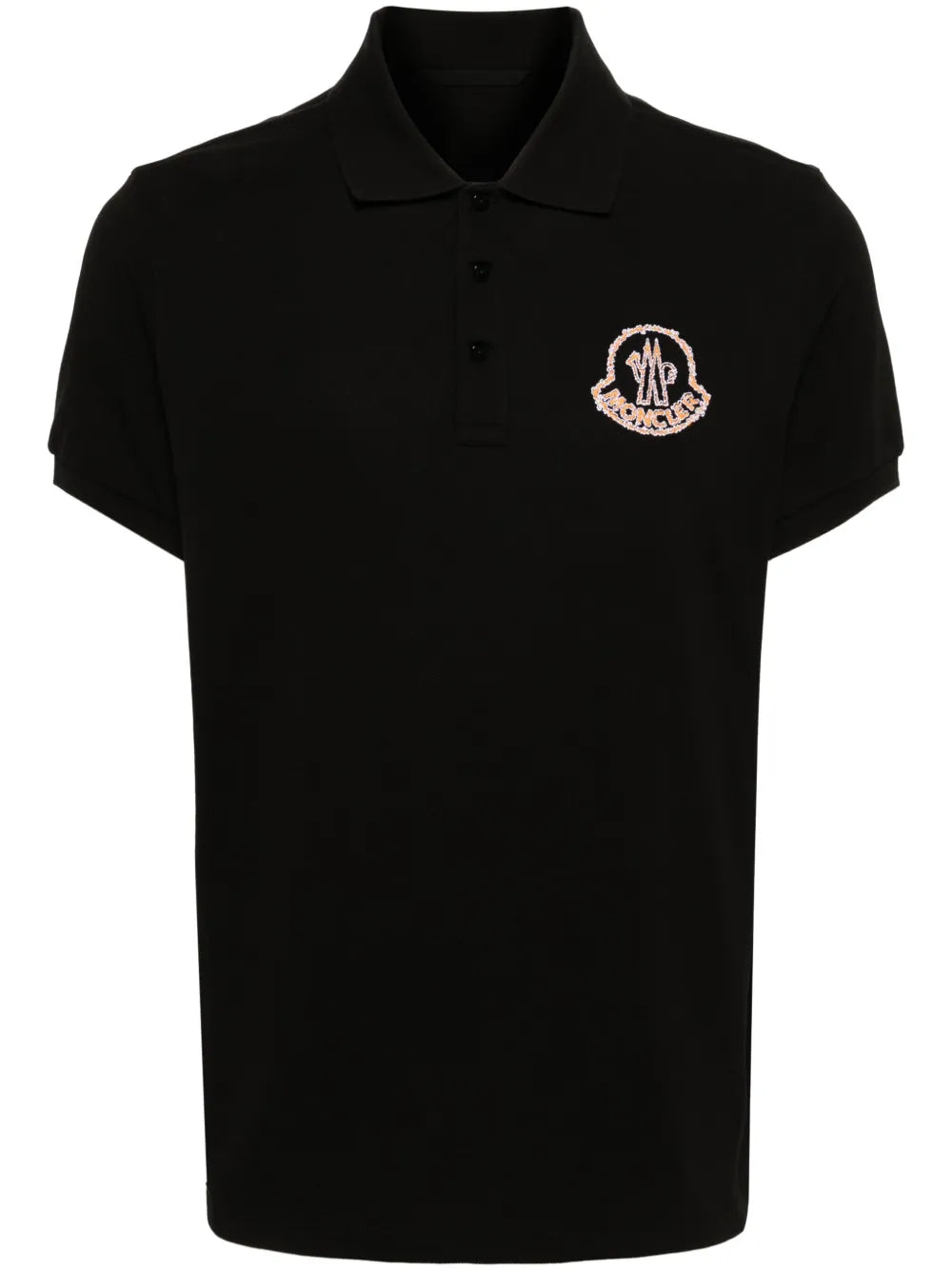 Moncler playera tipo polo con logo bordado
