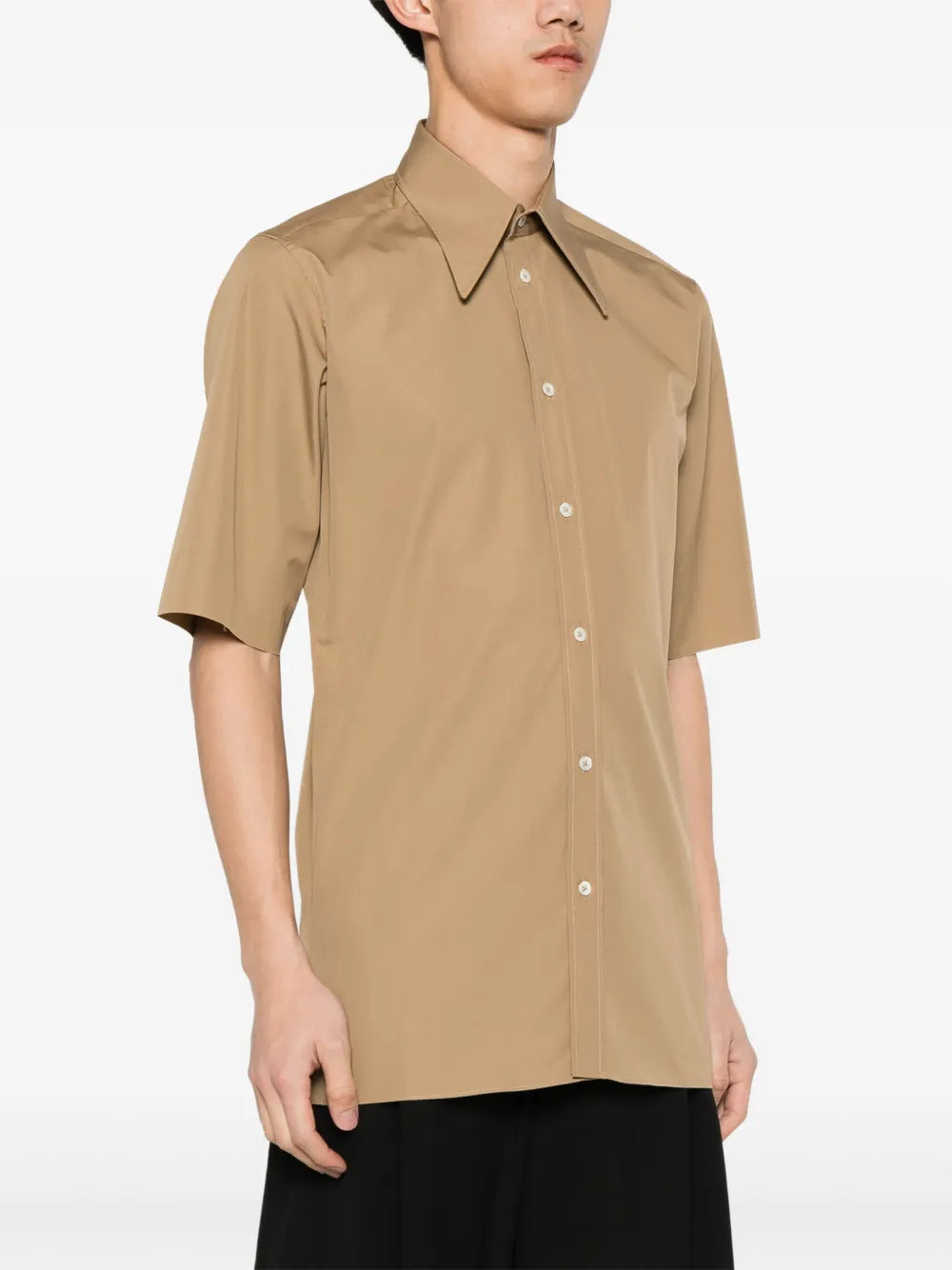 Maison Margiela camisa con cuello oversize - Marrón - imagen 3