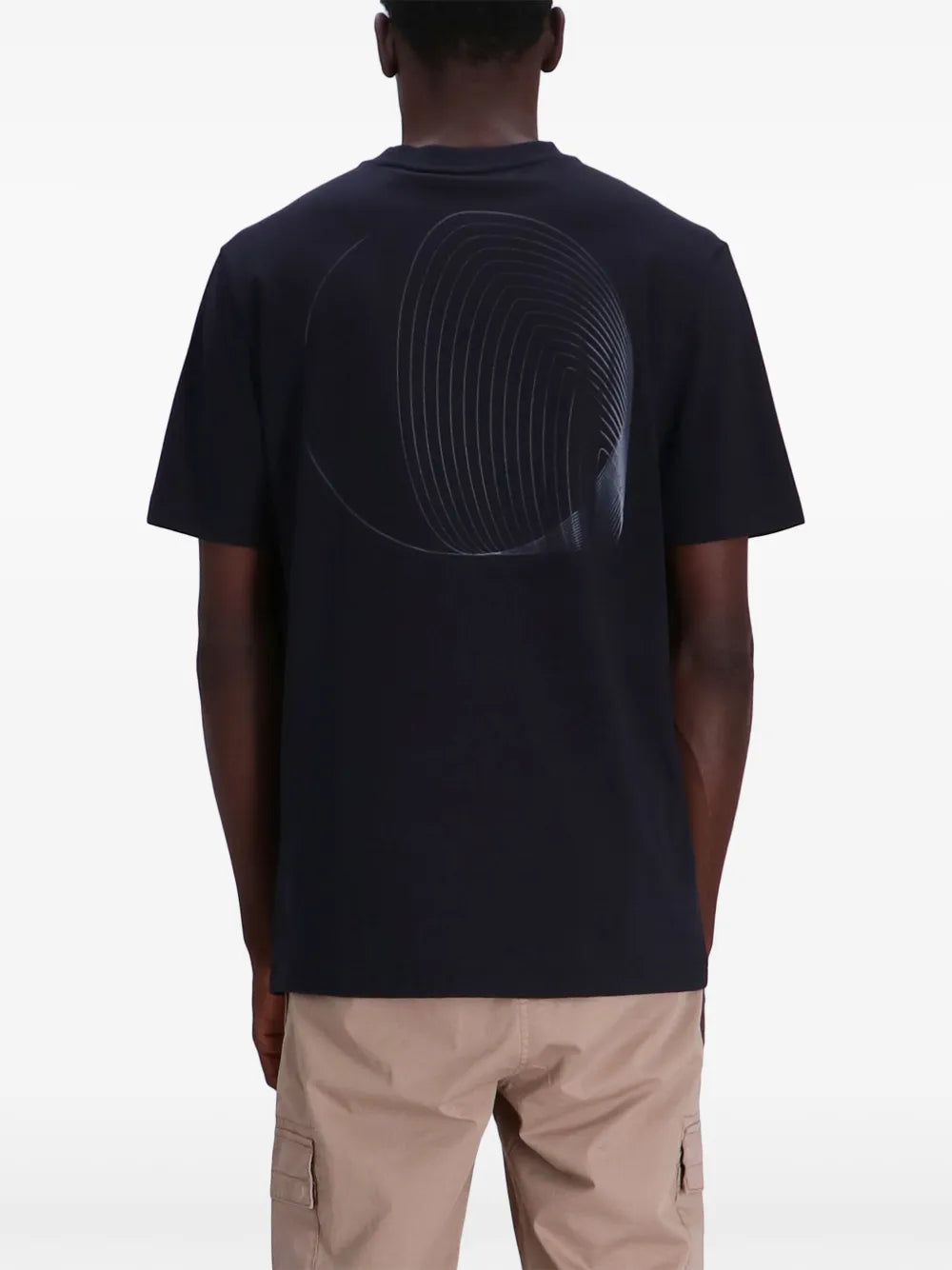 BOSS playera con cuello redondo y logo estampado