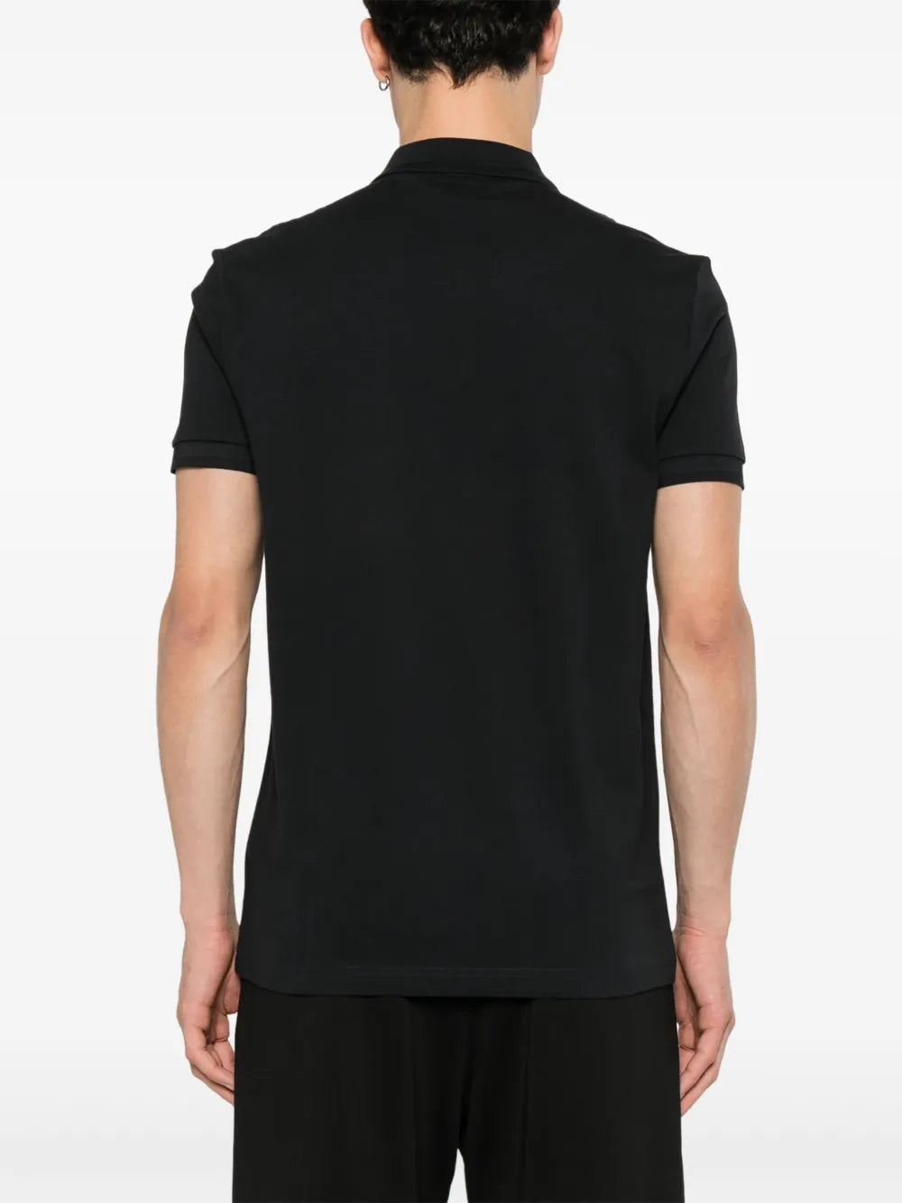 BOSS playera tipo polo de piqué con motivo de ondas