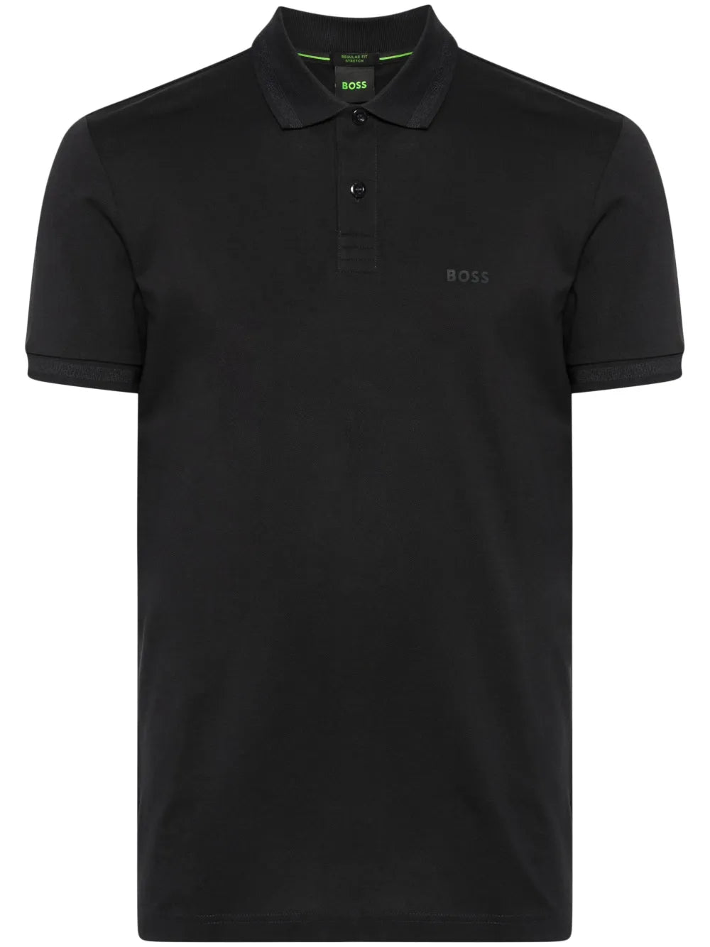 BOSS playera tipo polo de piqué con motivo de ondas