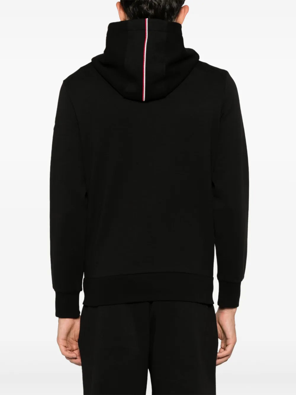 Moncler hoodie con cierre y aplique del logo