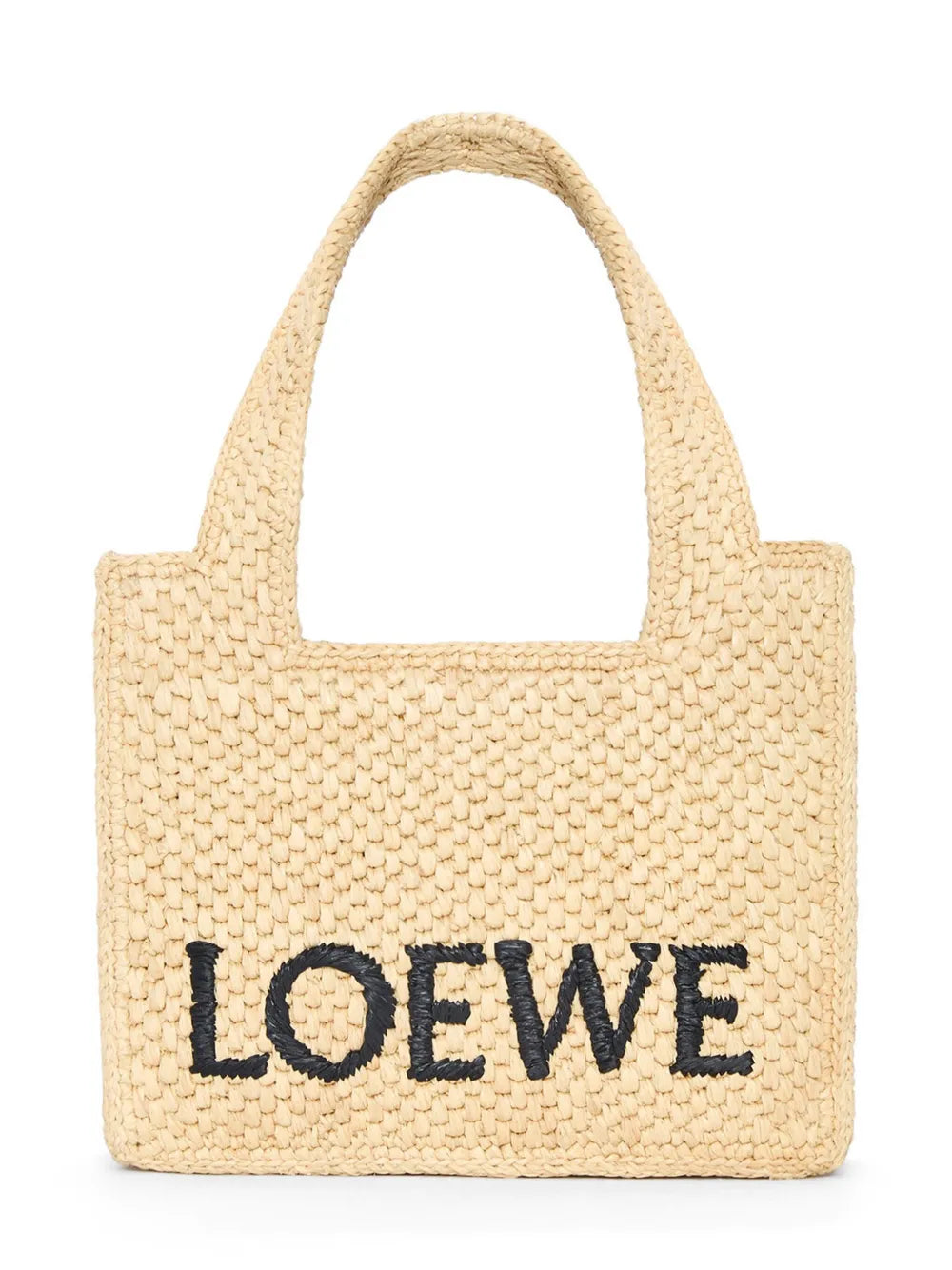 LOEWE Mini LOEWE Font Tote in raffia