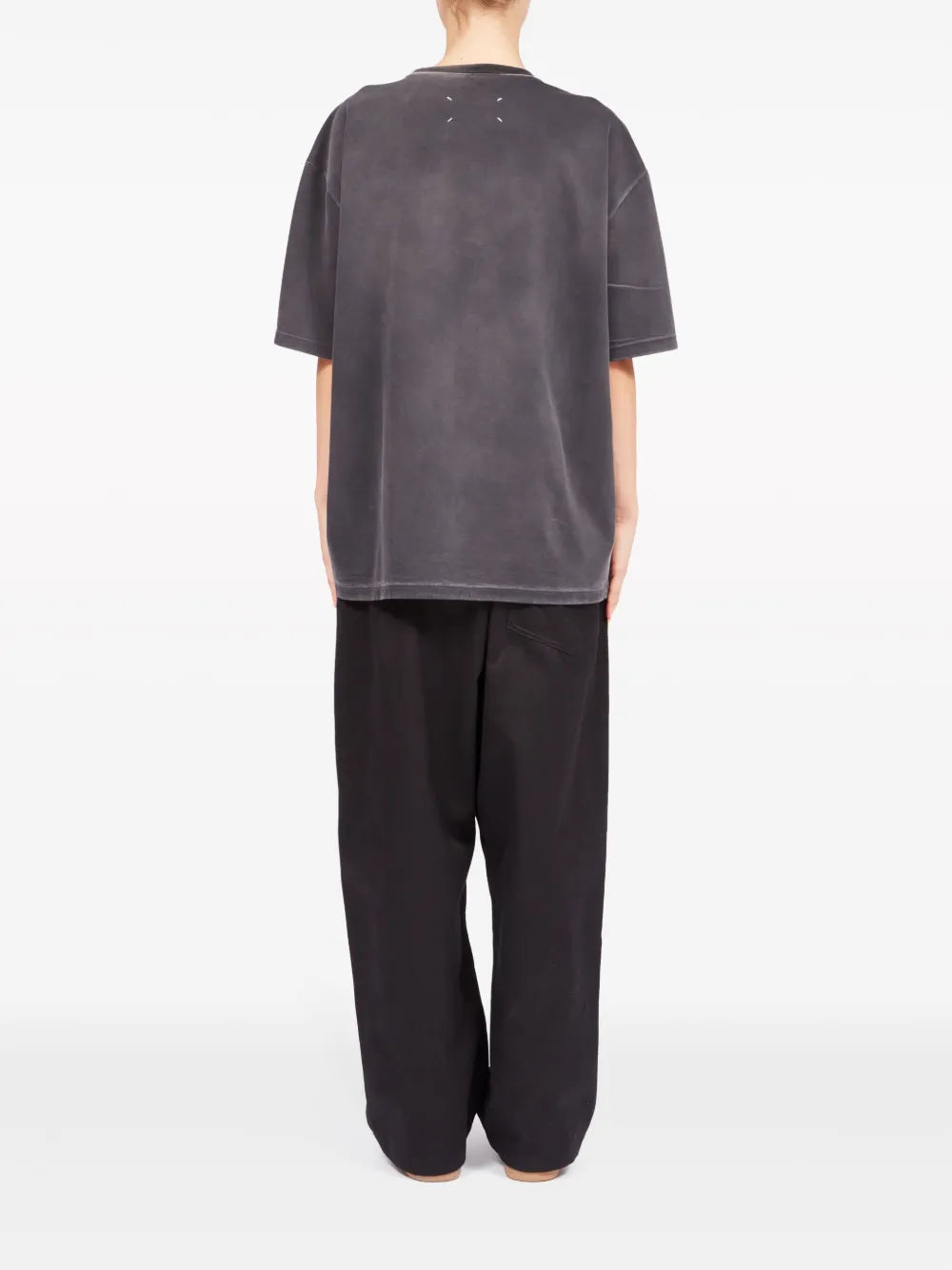 Maison Margiela playera con logo bordado - Negro - imagen 4