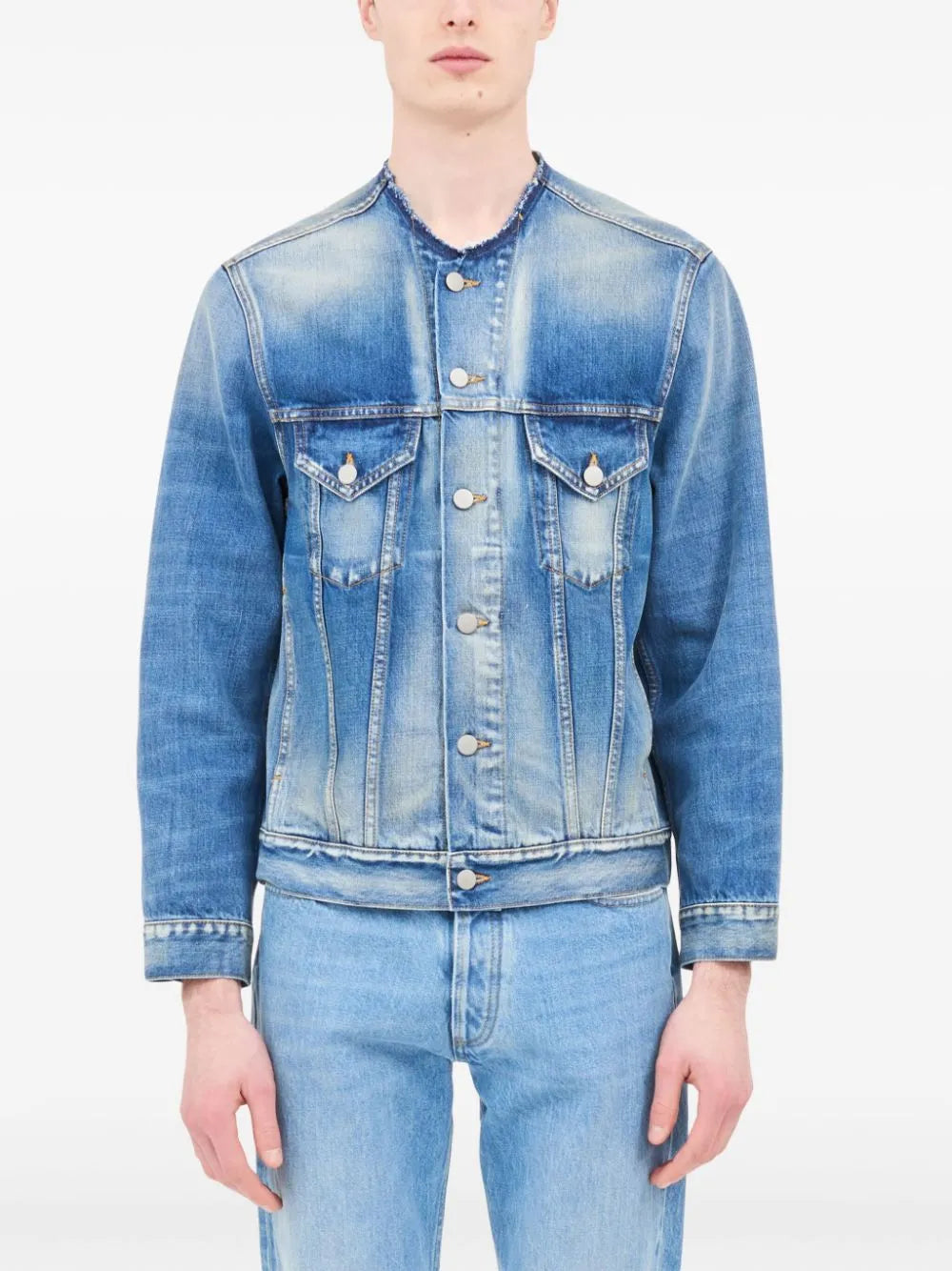 Maison Margiela chamarra de mezclilla - Azul - imagen 2