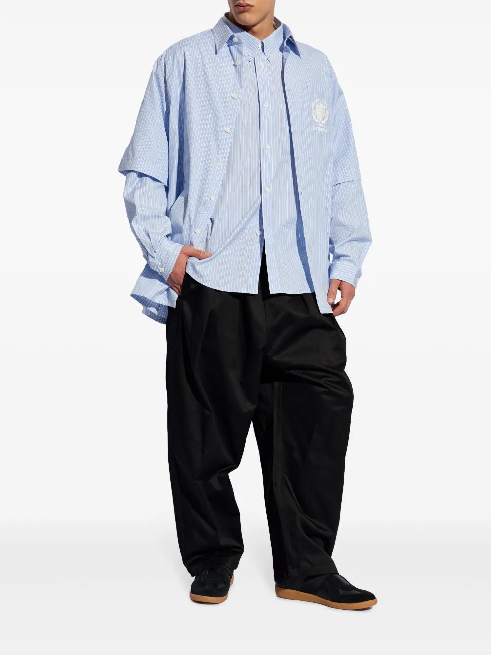 Maison Margiela pantalones con pinzas - Negro - imagen 2