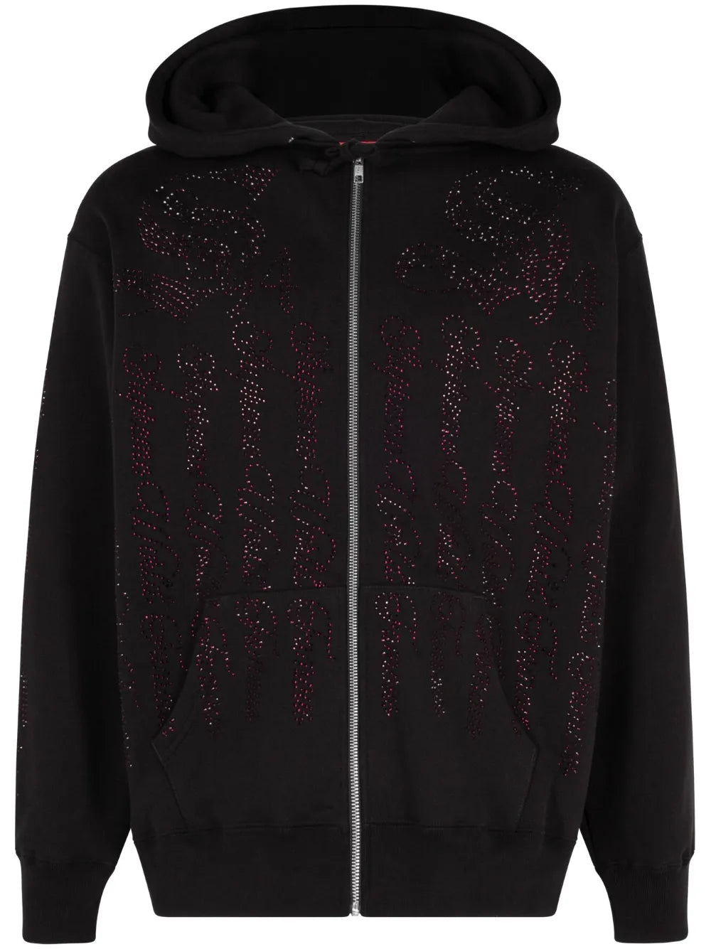 Supreme hoodie con detalles de cristal - Negro - imagen 1