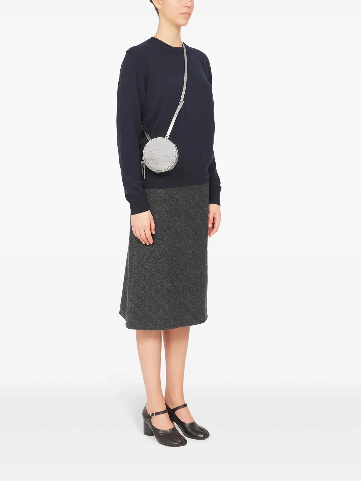 Maison Margiela bolsa circular mini - Plateado - imagen 3