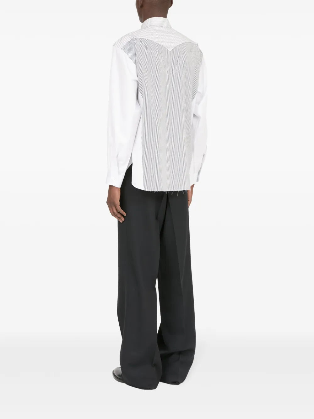 Maison Margiela camisa con rayas estampadas - Blanco - imagen 4