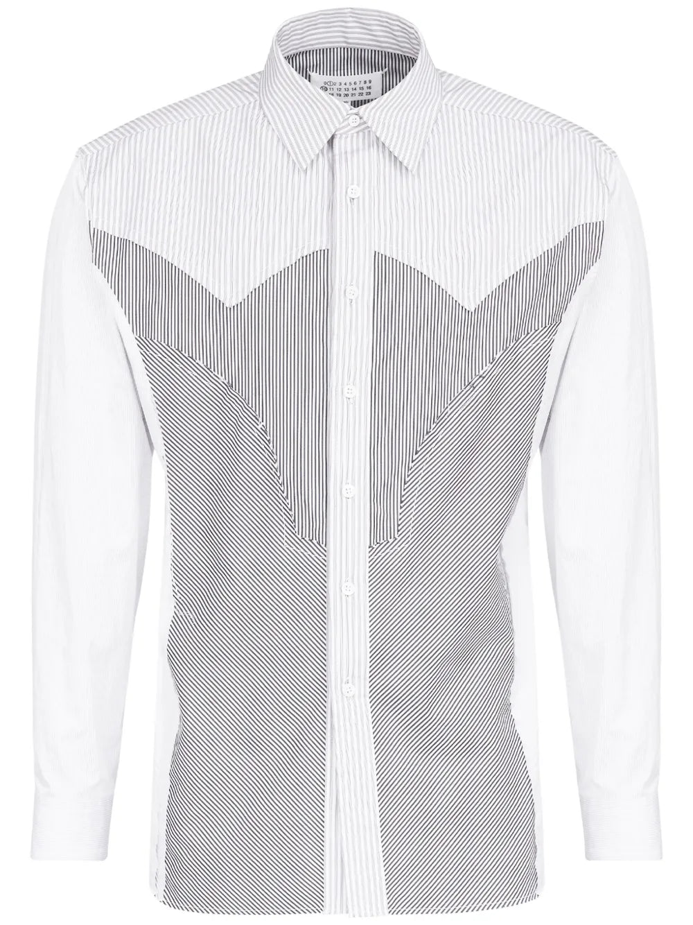 Maison Margiela camisa con rayas estampadas - Blanco - imagen 1