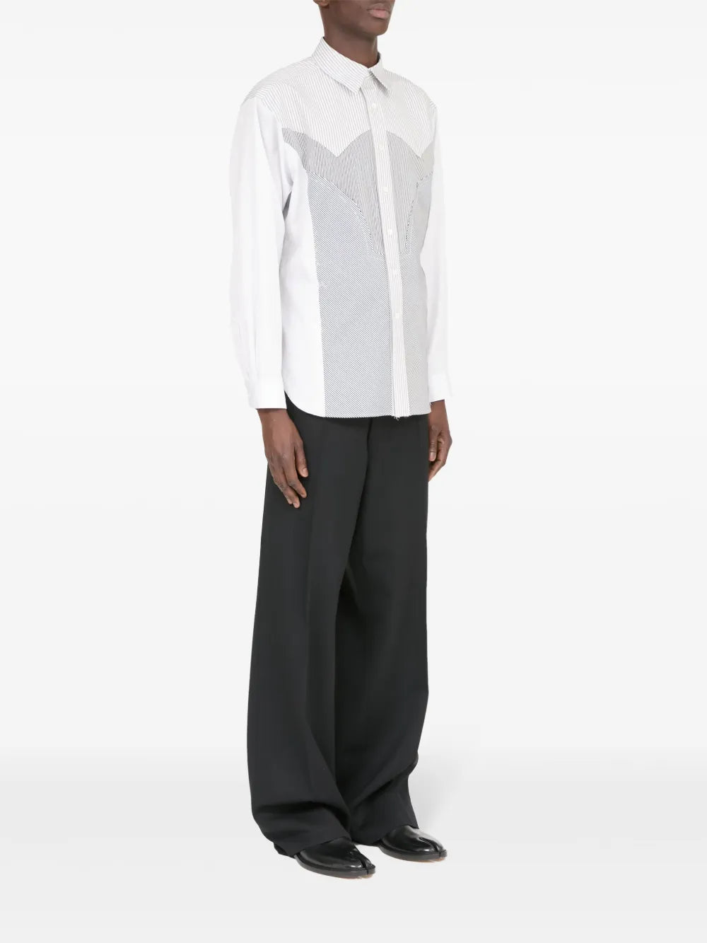 Maison Margiela camisa con rayas estampadas - Blanco - imagen 3