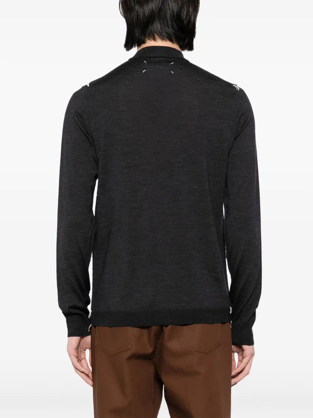 Maison Margiela suéter con cuello redondo - Gris - imagen 4