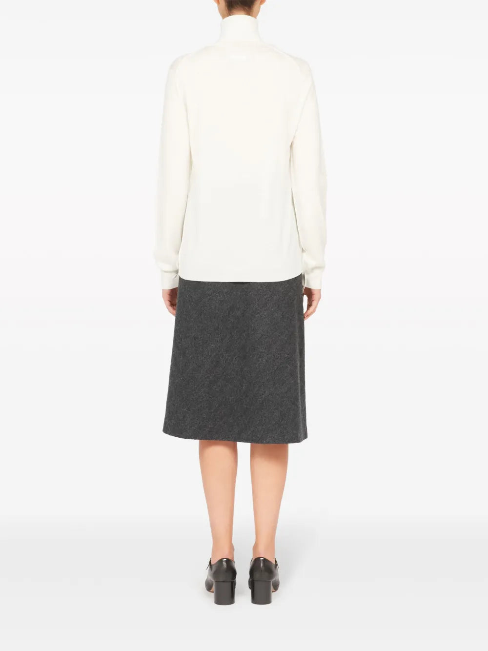 Maison Margiela suéter con cuello de tortuga - Blanco - imagen 4