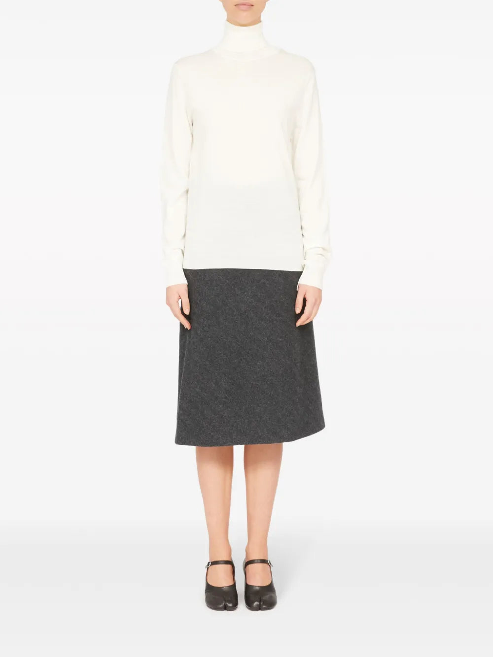 Maison Margiela suéter con cuello de tortuga - Blanco - imagen 2