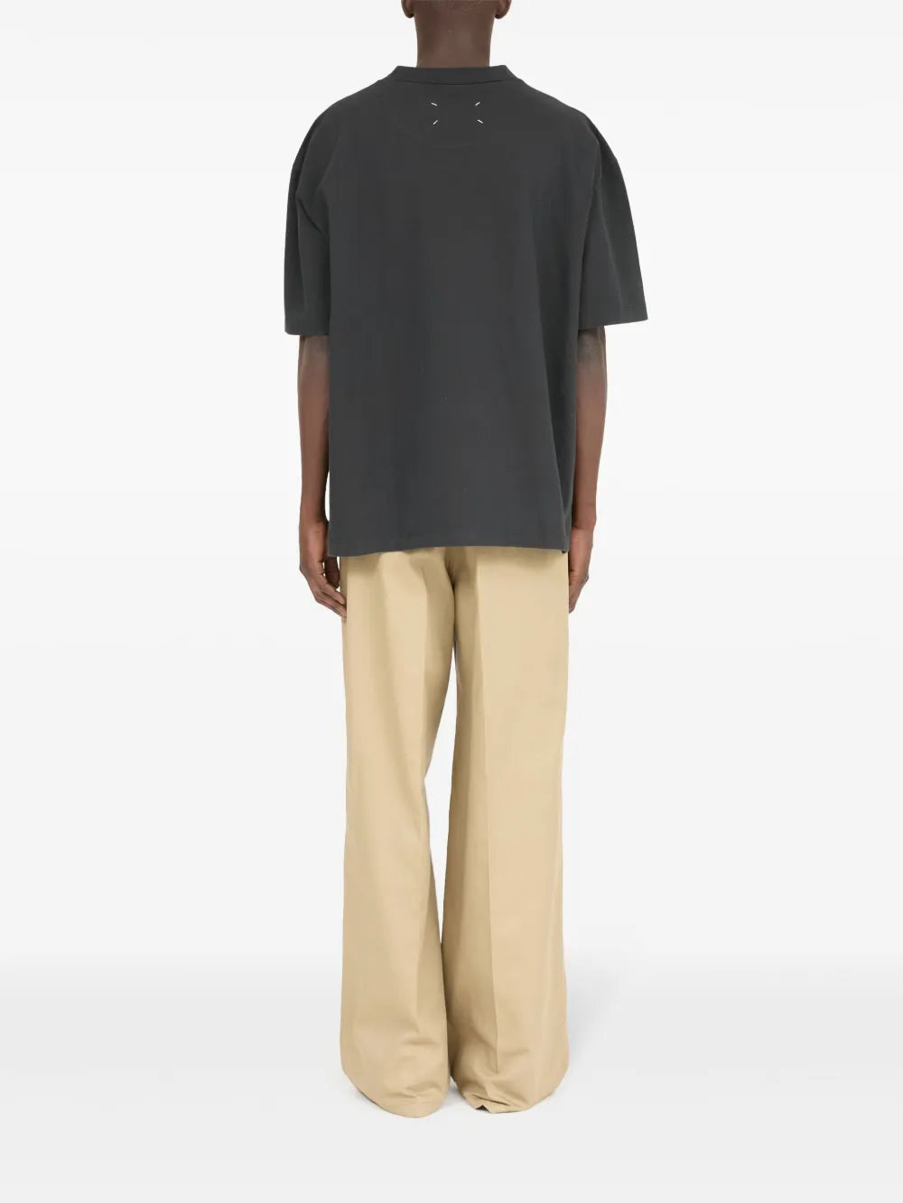 Maison Margiela playera de algodón con logo bordado - Negro - imagen 4