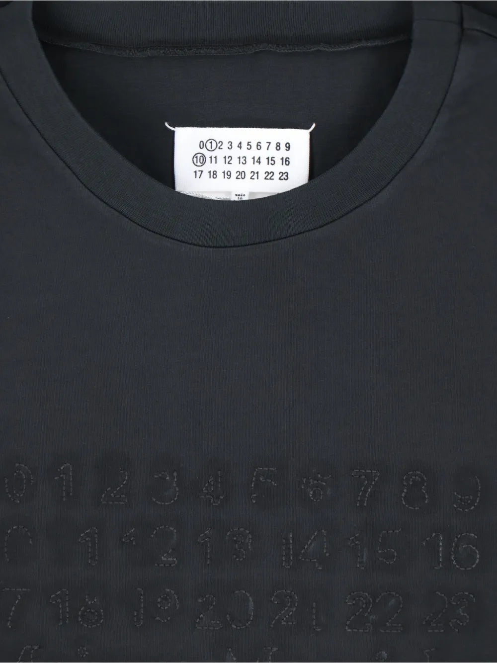 Maison Margiela playera de algodón con logo bordado - Negro - imagen 3