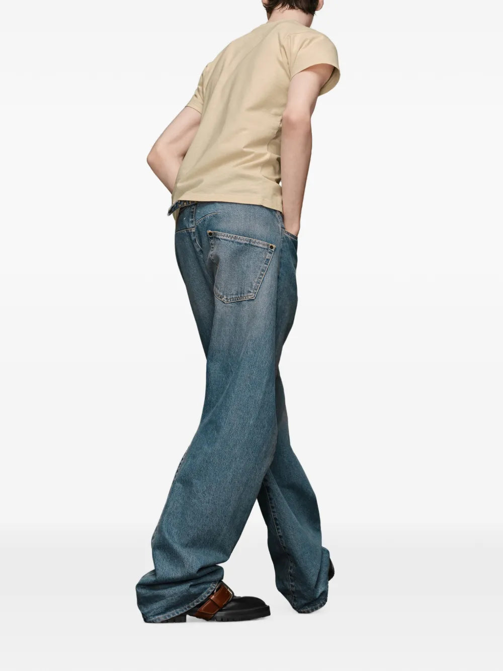 Maison Margiela jeans tapered y detalle de costura - Azul - imagen 4