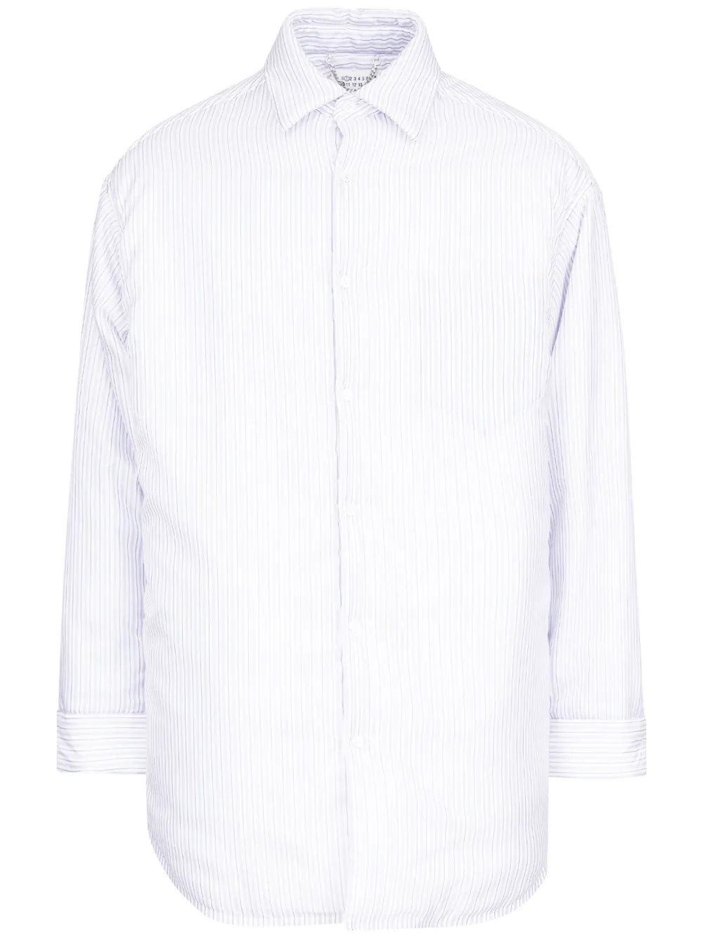 Maison Margiela camisa de popelina con rayas estampadas - Blanco - imagen 1