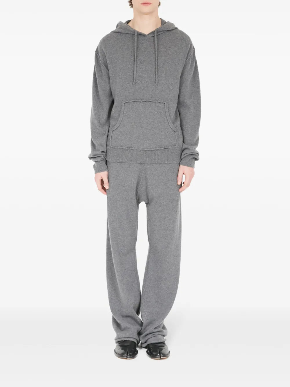 Maison Margiela hoodie tejida con bolsillo - Gris - imagen 2