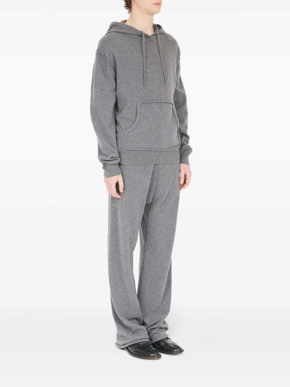 Maison Margiela hoodie tejida con bolsillo - Gris - imagen 3