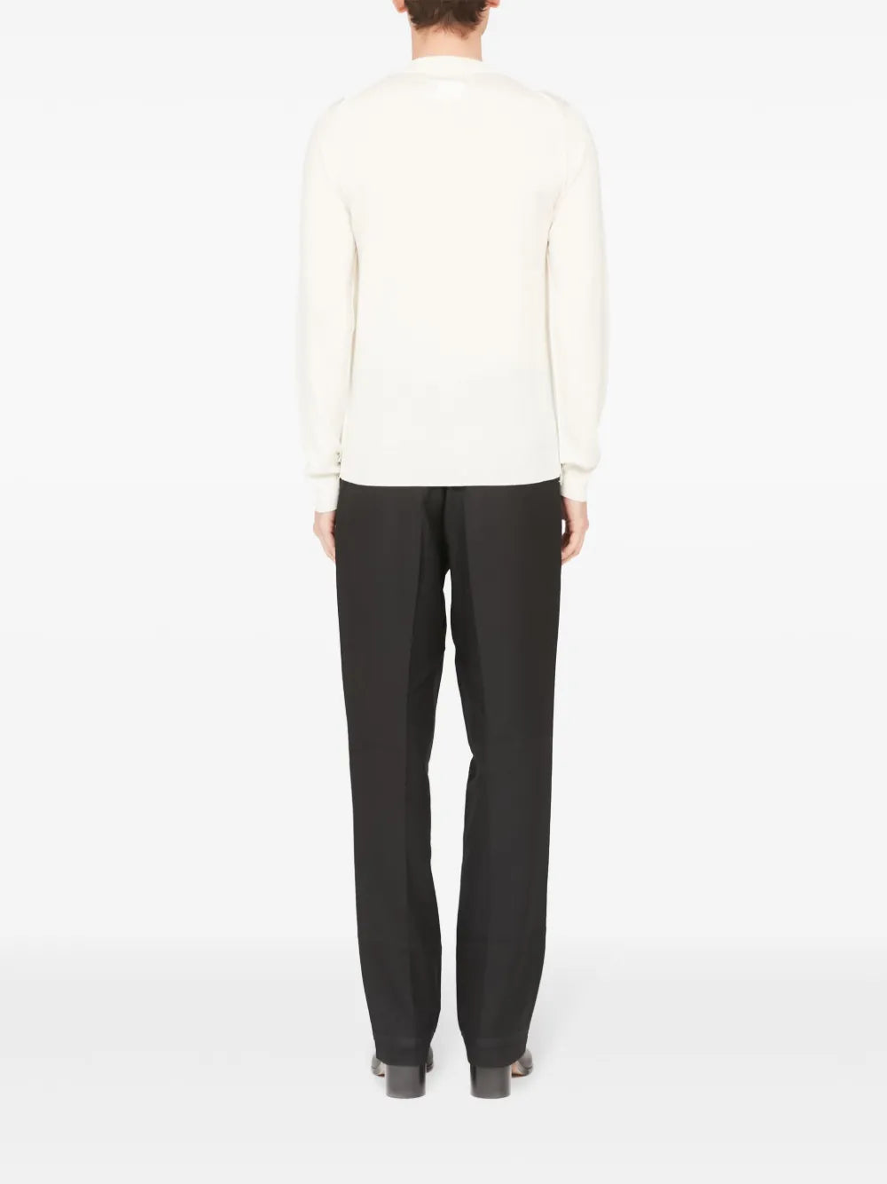 Maison Margiela suéter con bordes de canalé - Blanco - imagen 4