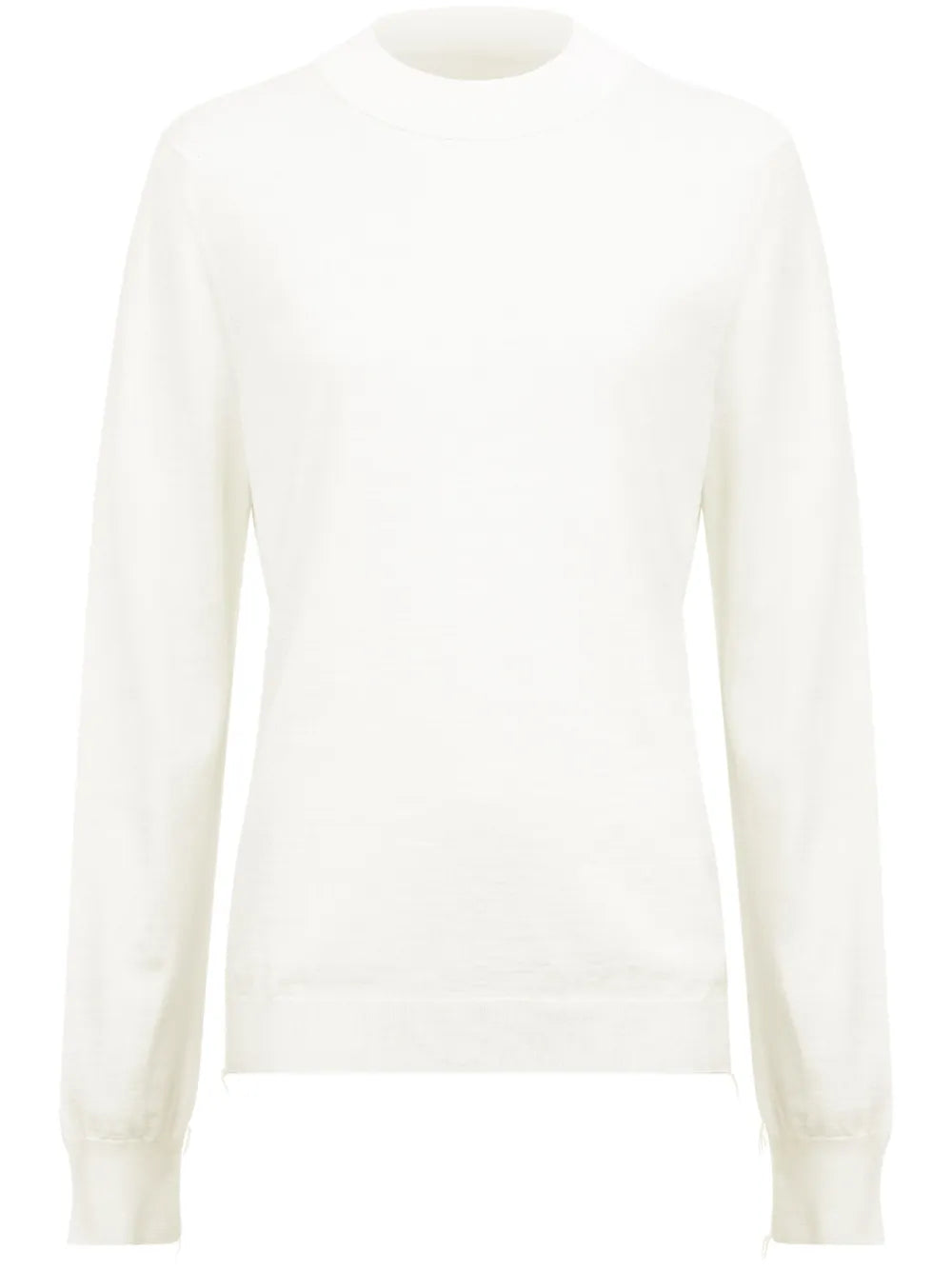 Maison Margiela suéter con bordes de canalé - Blanco - imagen 1