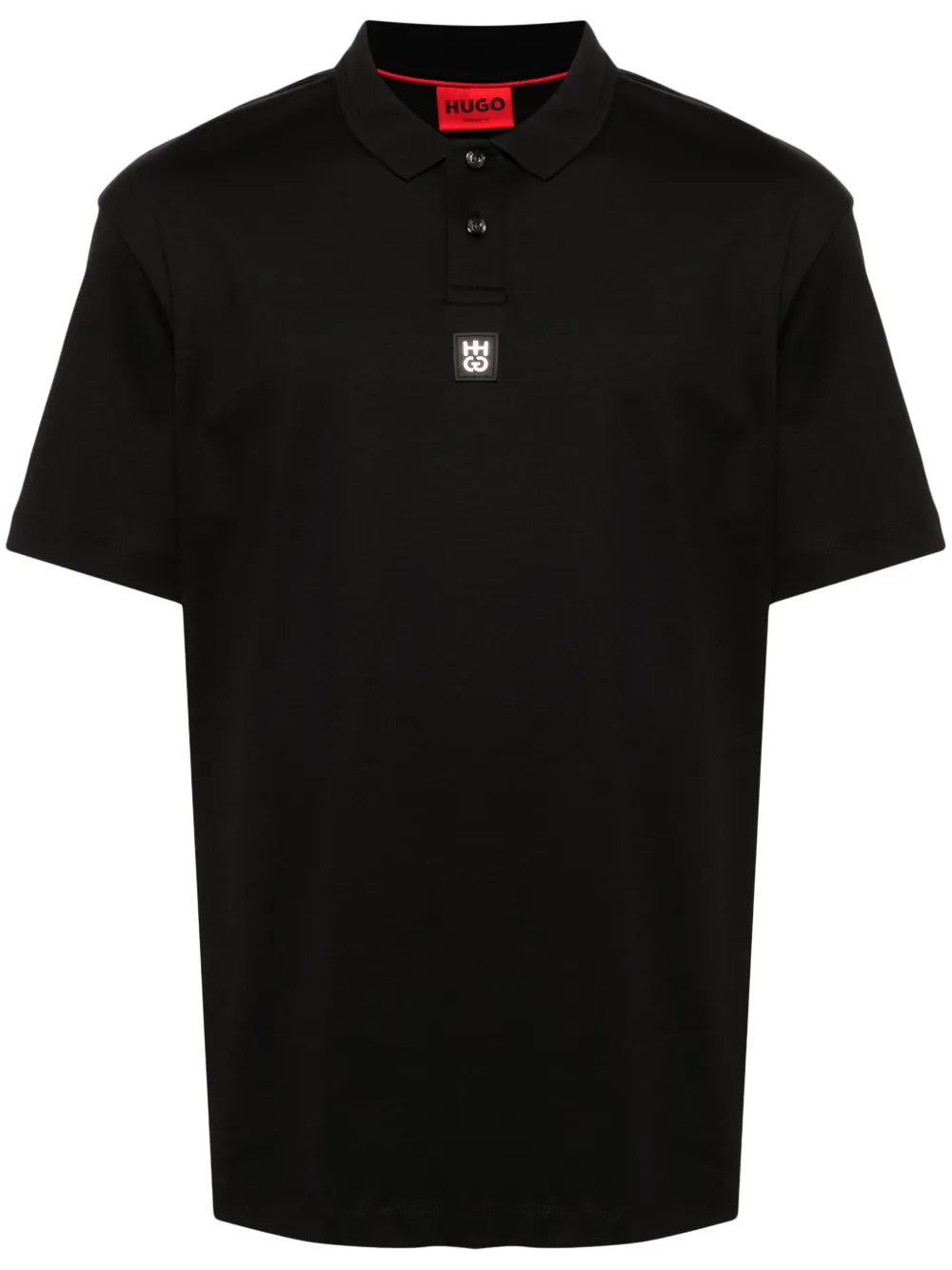 HUGO playera tipo polo con motivo Interlock