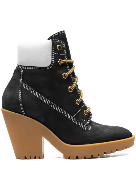 Maison Margiela botas de gamuza con agujetas y tacón de 100mm - Negro - vista 1