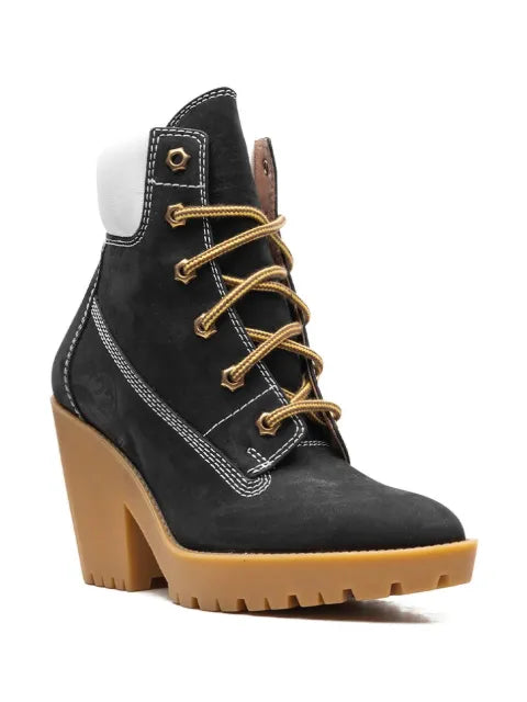 Maison Margiela botas de gamuza con agujetas y tacón de 100mm - Negro - vista 2