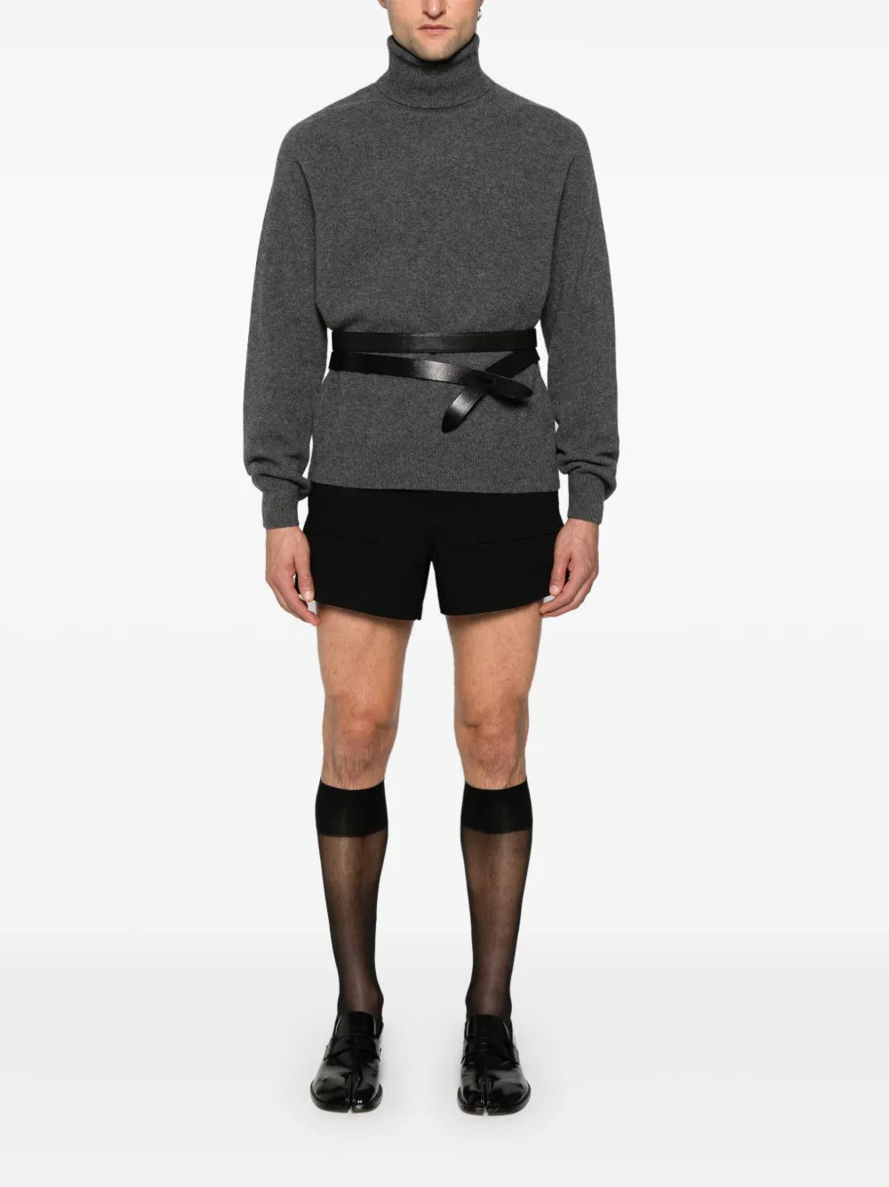 Maison Margiela suéter con cuello vuelto - Gris - imagen 2