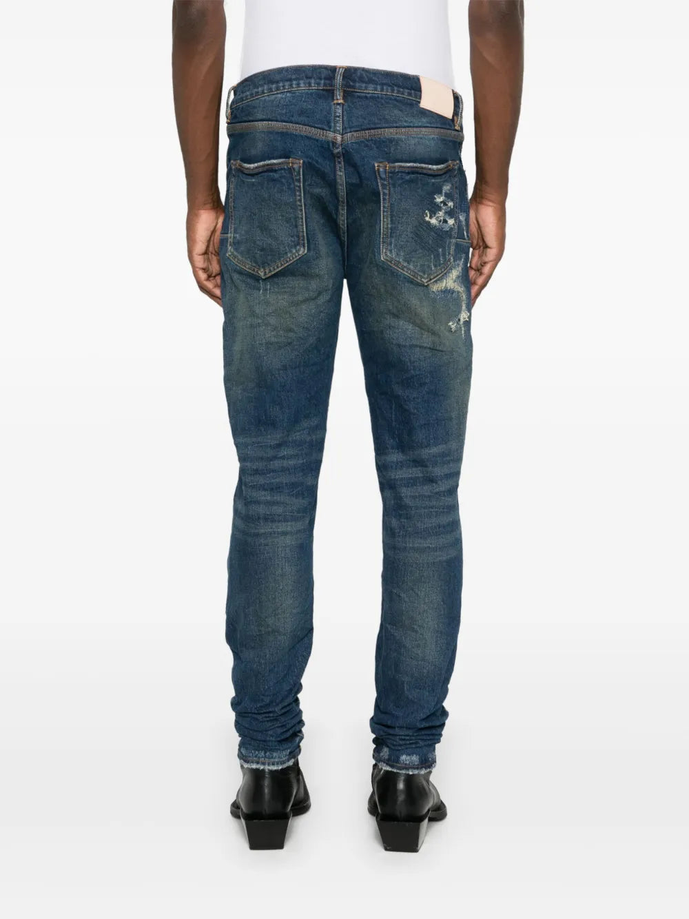 Purple Brand skinny jeans con efecto envejecido
