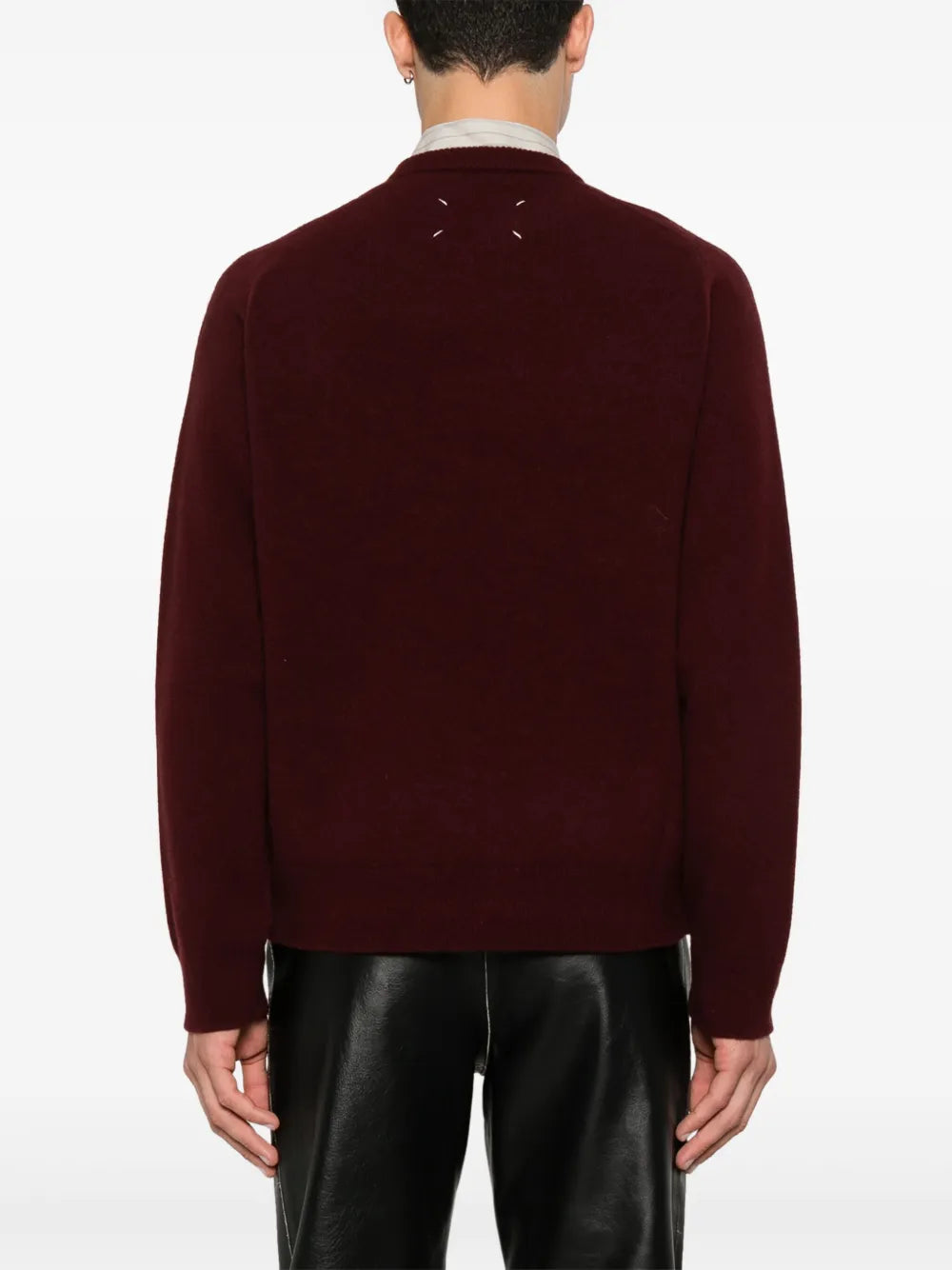 Maison Margiela suéter con cuello redondo - Rojo - imagen 4