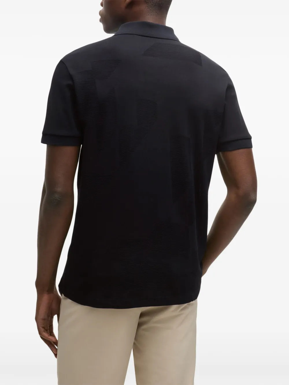 BOSS playera tipo polo con logo estampado