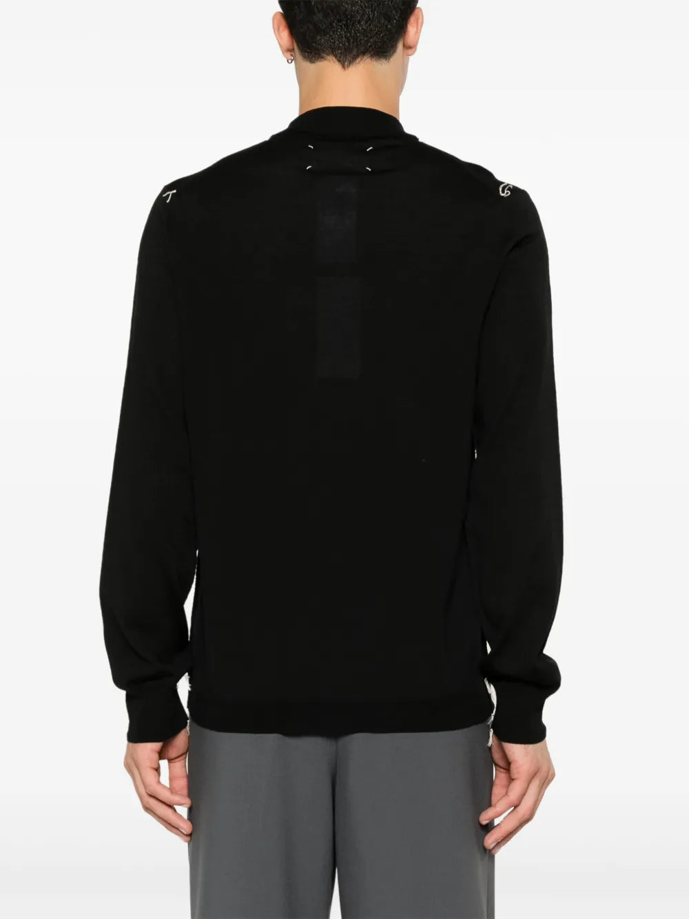 Maison Margiela suéter de lana merino - Negro - imagen 4