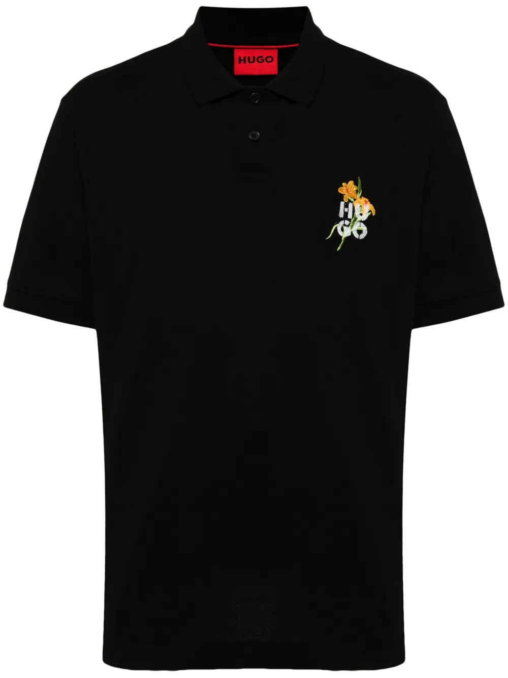 HUGO playera tipo polo de piqué con logo