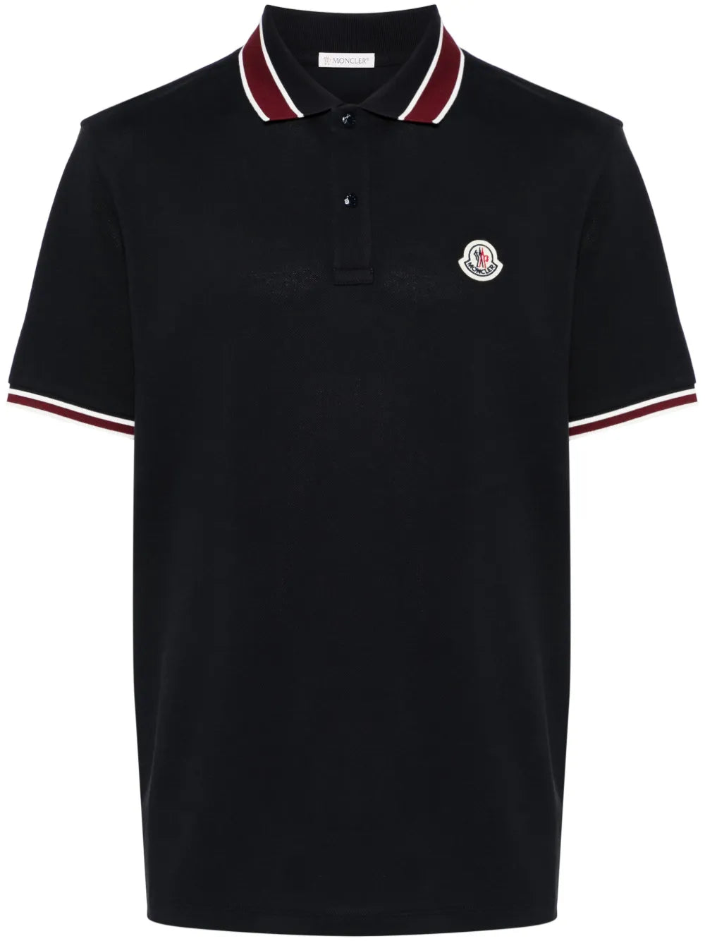 Moncler playera tipo polo con parche del logo