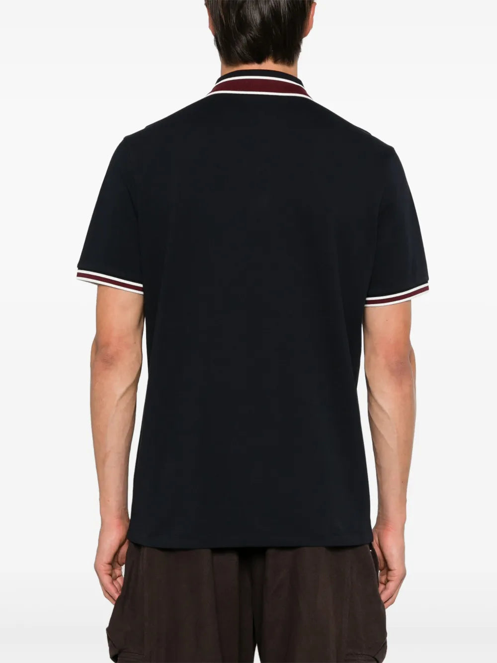 Moncler playera tipo polo con parche del logo