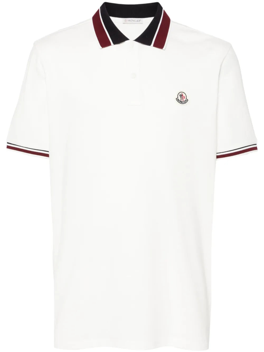 Moncler playera tipo polo con parche del logo