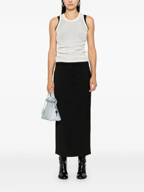 Maison Margiela camiseta de seda con cuello redondo - imagen 2
