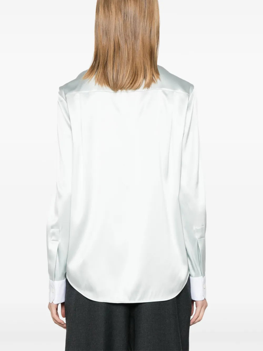 LOEWE camisa de satén manga larga