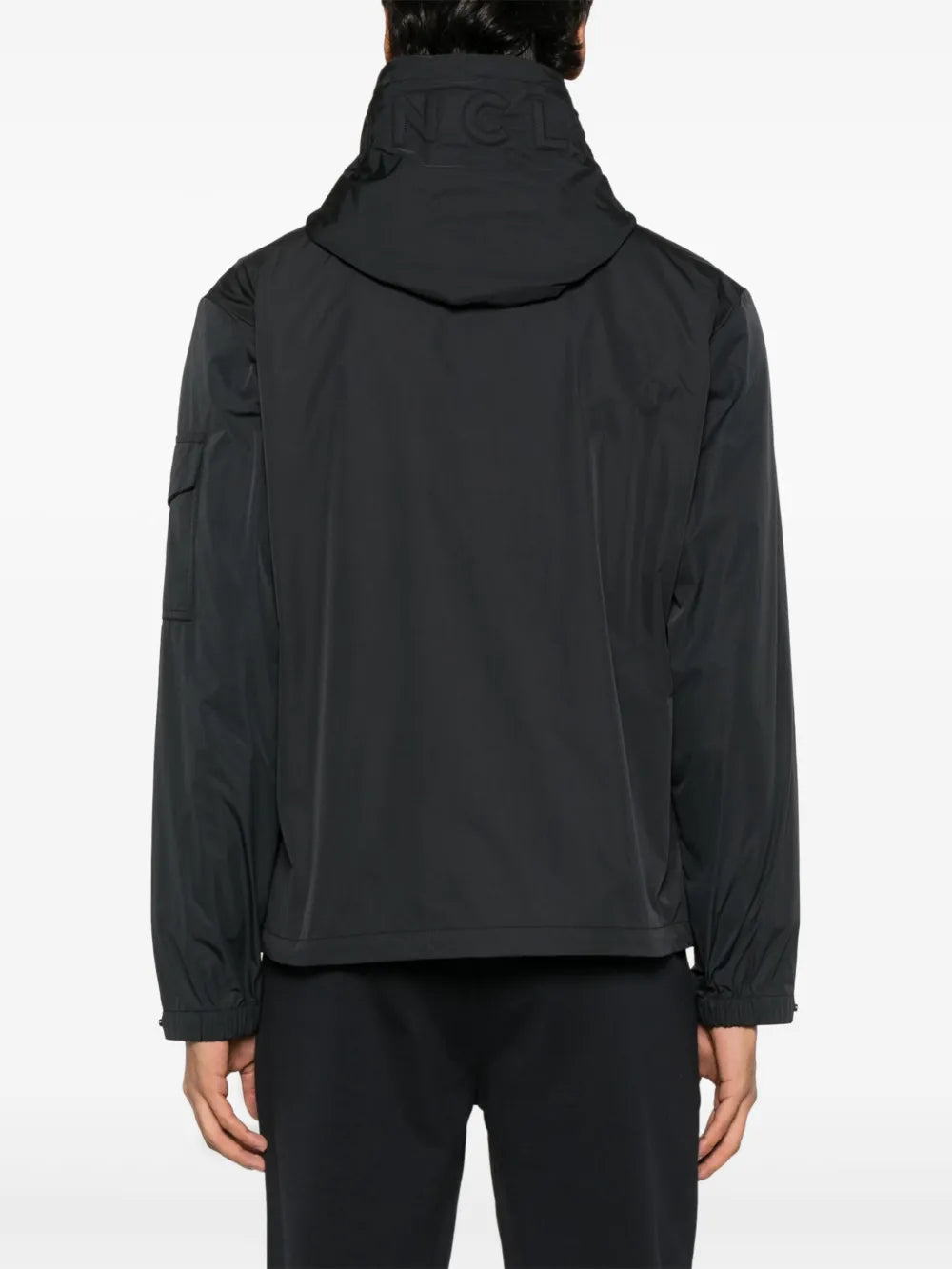 Moncler chamarra con capucha y detalle de lente