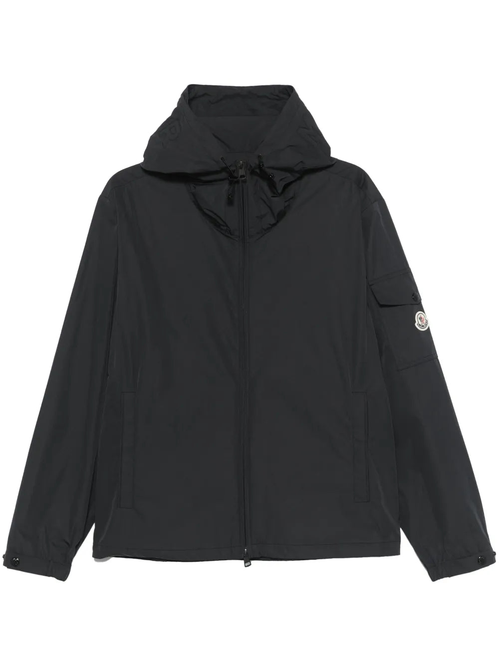 Moncler chamarra con capucha y detalle de lente
