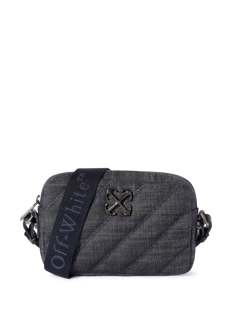 Off-White bolsa de hombro de mezclilla capitonada pequeña